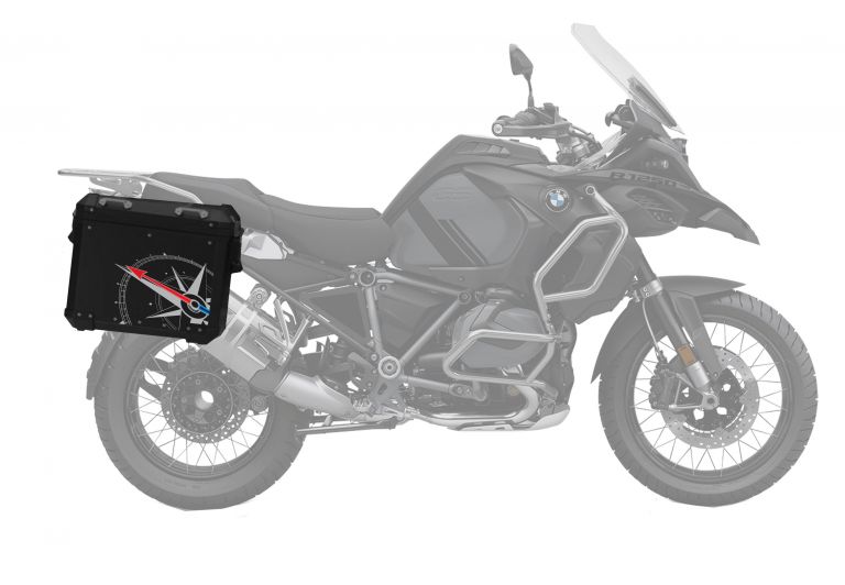 Windrose sticker for right central panel of black pannier compatible with R 1200/1250 GS ADV/ ADV LC