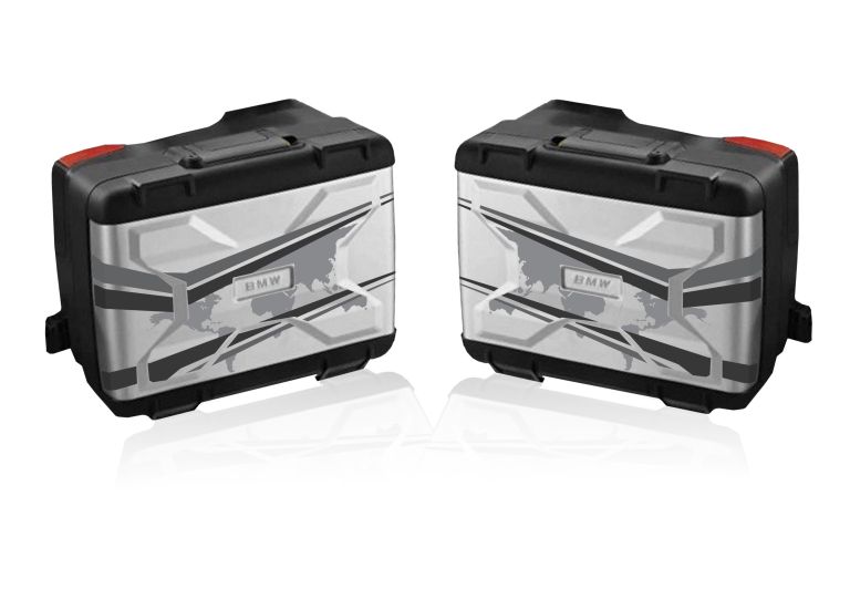 Film protecteur pour valise Vario compatible avec R 1200/1250 GS LC avec planisphère gris