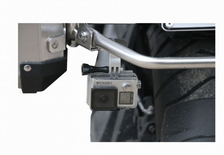 Support GoPro pour le châssis de valises en aluminium original BMW compatible avec R 1200/1250 GSLC/ADVLC